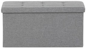 Tárolós Puff, Szürke Durva Szövet. TAB-462 GREY2