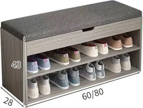 Cipősszekrény 80 x 28 x 44 cm BC FUR1611-2