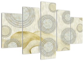 Kép - absztrakció, márvány körök (150x105 cm)