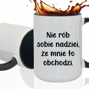 Bögre Fehér XXL Beltéri Fekete Kerámia Vicces Ajándék Ne Csinálj Reményt