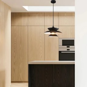 Csillár zsinóron BERIT 1xE27/20W/230V fekete