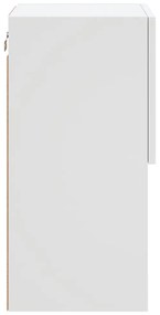 2 db fehér TV-szekrény LED-lámpákkal 30,5x30x60 cm