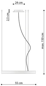 Thoro TH.216 - LED Csillár zsinóron RIO LED/30W/230V CRI90 3000K átm. 55 cm arany