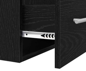 vidaXL Mosdókagyló szekrény Fekete tölgy 38,5 x 41 x 48 cm Faanyag