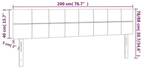 2 db fekete szövet fejtámla 100x5x78/88 cm