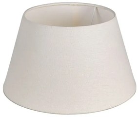 Lámpaernyő krém textil bevonatú, műanyag belsejű, 30x17cm