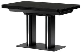 Bővíthető Étkezőasztal 120–160×80 cm, MDF, Fekete. HT-D1926 BK