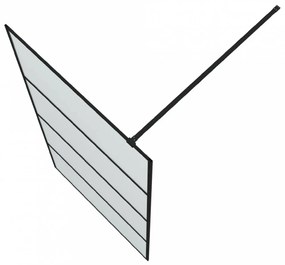 Fekete esg tejüveg zuhanyfal 100 x 195 cm