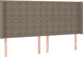 vidaXL tópszínű szövet fejtámla szárnyakkal 163x16x118/128 cm