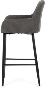 Barová židle, šedá, látka,AUB-V4009 GREY6