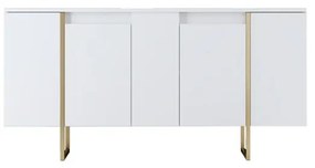 Konzolasztal Luxe - White, Gold
