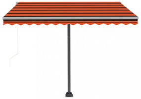 narancssárga-barna automata póznás napellenző 350 x 250 cm