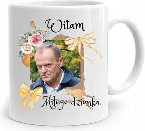 Donald Tusk Bögre Kellemes Nap Platform, fényképes nyomtatással