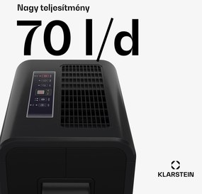 Klarstein DryFy Connect 70 párátlanító, 70 l / nap, legfeljebb 90 m², app vezérlés, mobil, víztartály