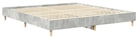 betonszürke szerelt fa ágykeret matrac nélkül 160x200 cm