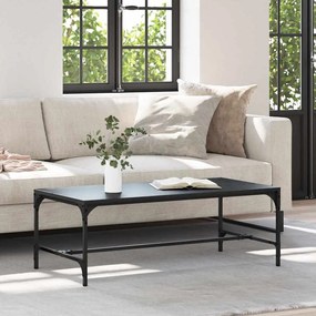 vidaXL Dohányzóasztal Fekete tölgy 100 x 50 x 35 cm Faanyag