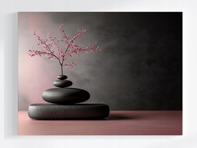 Canvas Zen Wellness Vászonkép Kövek Sakura Harmónia Relaxáció 100x75
