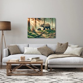 Kép - Medvék az erdőben (70x50 cm)