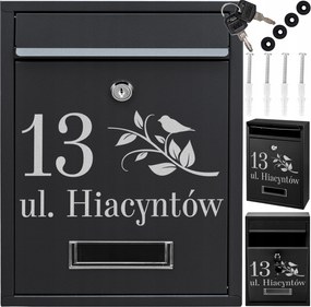 Postaláda Rib Fekete Minta