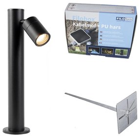 Kültéri lámpa fekete 45 cm állítható IP44 - Solo