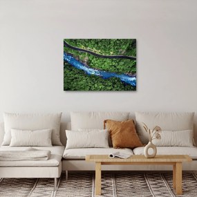 Kép - folyó a hegyek között, Kaukázus, Oroszország (70x50 cm)