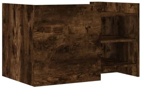 füstös tölgy színű szerelt fa dohányzóasztal 80 x 50 x 50 cm