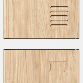 IGOR cabinet white RAL9003 golden oak H1850*W900*D450