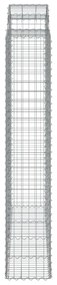 5 db íves horganyzott vas gabion kosár 200x50x220/240 cm