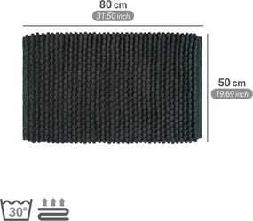 Sötétzöld textil fürdőszobai kilépő 50x80 cm Solivo – Wenko