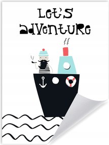 Poszter Gyerek felirat Let's adventure 30X40 cm