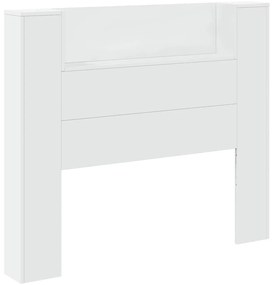 Fejtámla LED -es lámpákkal Fehér 120 x 16,5 x 103,5 cm Faanyag