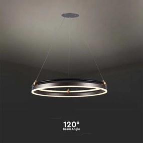 LED Csillár zsinóron LED/30W/230V 3000K átm. 62 cm barna