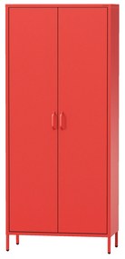 Gardróbszekrény FLAVIO, 800 x 1850 x 450 mm, Modern: piros