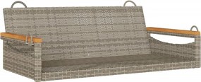 vidaXL szürke polyrattan hintapad 109 x 62 x 40 cm
