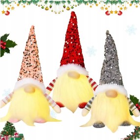 Világító Manó Mikulás Manó Karácsonyi Ajándék 30CM