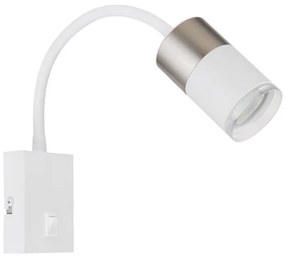 Globo 57851W - Fali spotlámpa BRISBON 1xGU10/25W/230V fehér/króm