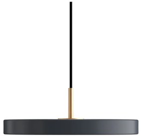 Antracitszürke LED függőlámpa fém búrával ø 31 cm Asteria Mini – UMAGE