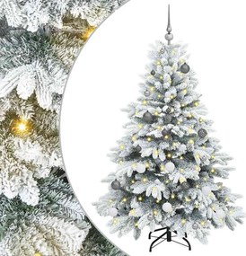 vidaXL Mű karácsonyfa 150 LED-del állvánnyal Fehér 150 cm PE és PVC