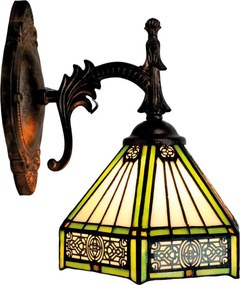 BRILAGI - Tiffany vitrázs fali lámpa EMERALD 1xE14/40W/230V