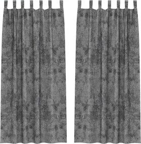 vidaXL Bársonyfüggönyök függönyökkel 2 pcs Szürke 245 x 140 cm Bársony