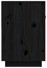 fekete tömör fenyőfa TV-szekrény 90x40x602 cm
