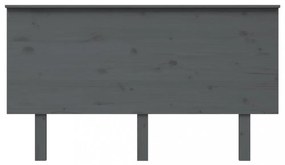 szürke tömör fenyőfa ágyfejtámla 144x6x82,5 cm
