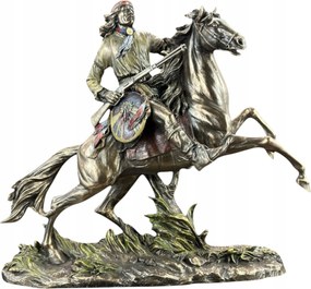 Indián Lófogó Szobor Pajzscal És Veronese Puskával (WU69784A4)