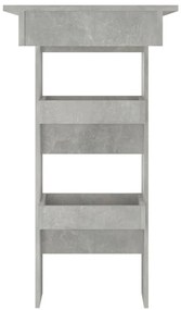 Betonszürke fatermék fali bárasztal 102 x 45 x 103,5 cm