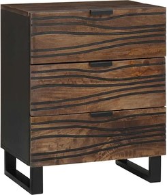vidaXL Éjjeliszekrény fiókkal Dió 50 x 33 x 62 cm Tömör akácfa