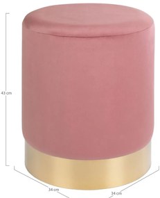 Gamby rózsaszín puff, ø 34 cm - House Nordic