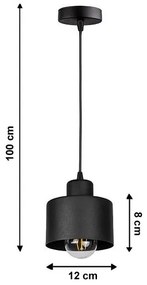 Csillár zsinóron BODO 1xE27/60W/230V