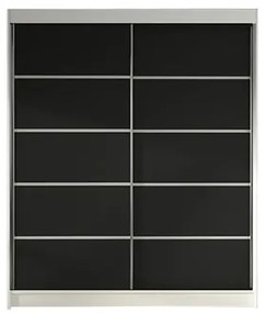 Szekrény LINO IV szélessége 120 cm - fehér/fekete