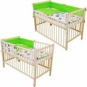 Gyerekágy szett 120x60 Márton 1 lehajtható oldal fenyő Eu szabvány