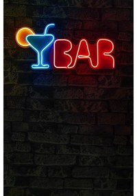 Műanyag LED-es fali dekoráció, Bar - Multicolor